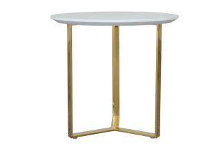 Bàn bên Opal mặt đá màu trắng tinh tế sang trọng