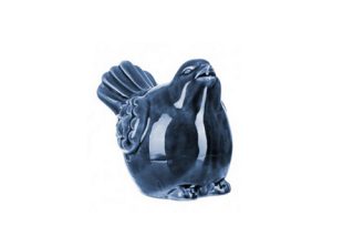 Com chim gốm xanh blue