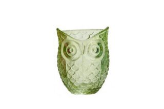 Chân nến hình cú xanh lá cây