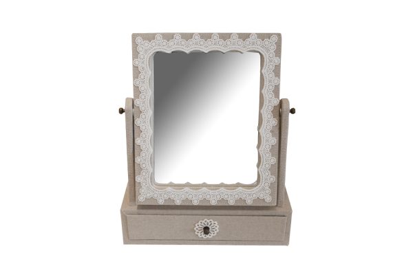 Mirror frame with drawer