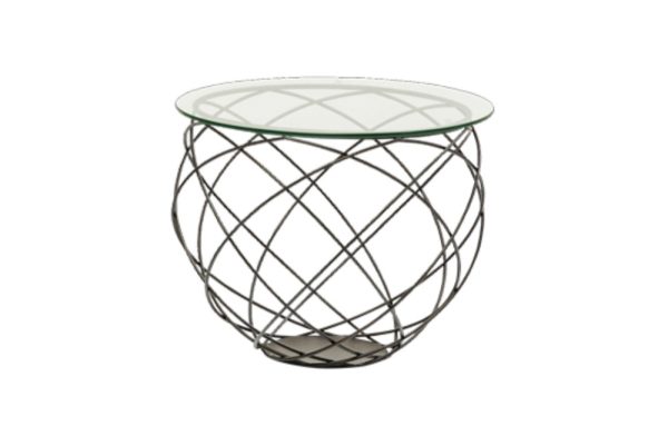 Wire coffee table black small