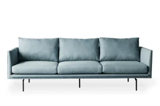 Penny 3-seater sofa blue fabric