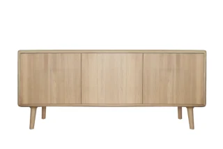 Tủ ly Bridge gỗ sồi màu tự nhiên 150cm, ghép mộng góc