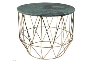 Bàn bên Boss marble màu nâu hiện đại sang trọng