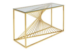 Bàn Console màu gold với thiết kế độc đáo hiện đại