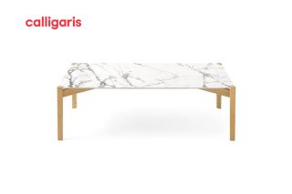 Bàn nước Pallate mặt bàn ceramic màu trắng hiện đại sang trọng