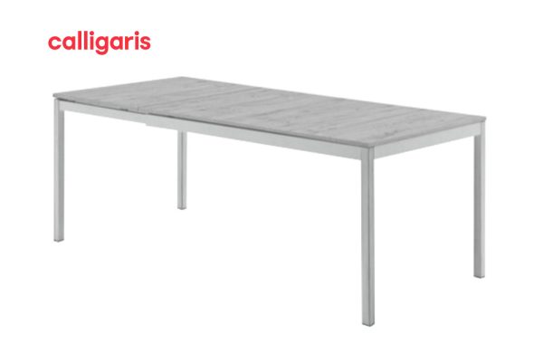 Bàn ăn mở rộng Snap beton grey màu trắng sang trọng tinh tế