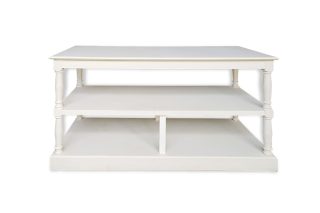 Bàn Console 3 kệ trắng