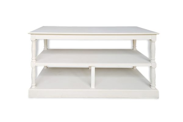 Bàn Console 3 kệ trắng