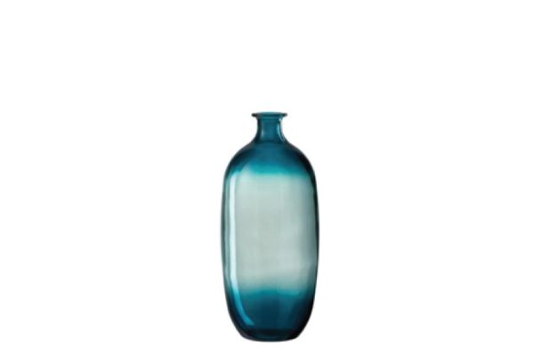 Vase Ella Glass Transparent/Blue