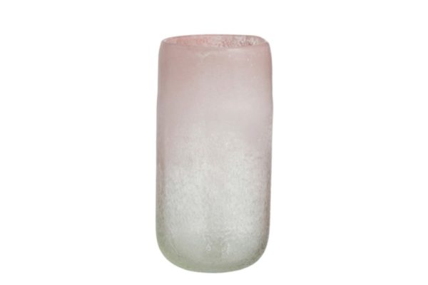 Vase Scavo Round Glass Pink Large