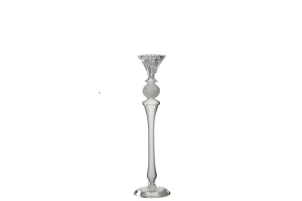 Candleholder Sugar Glass Clear Medium