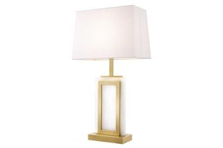 Table Lamp Mauray Brass W Shade