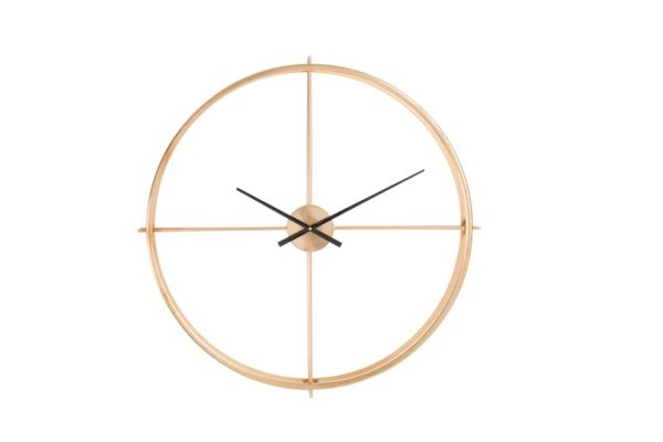 CLOCK ROUND METAL GOLD S