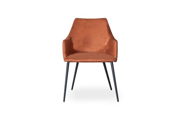 Peak dining chair orange fabric
