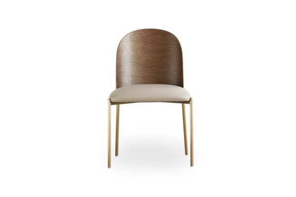 Porto leather-covered Porto handless dining chair