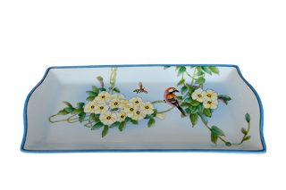 Khay xanh nhạt hoa vàng