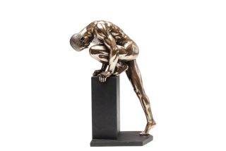 Deco Object Nude Man Stand Bronze 35cm