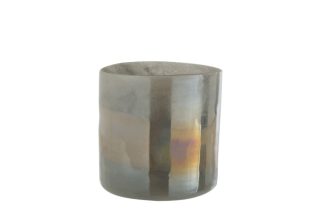 Vase Leo Glass Grey M