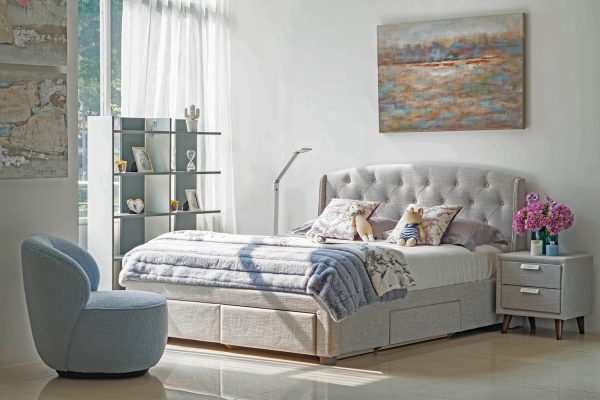 giường hộc kéo Iris vải belfast đa năng hiện đại