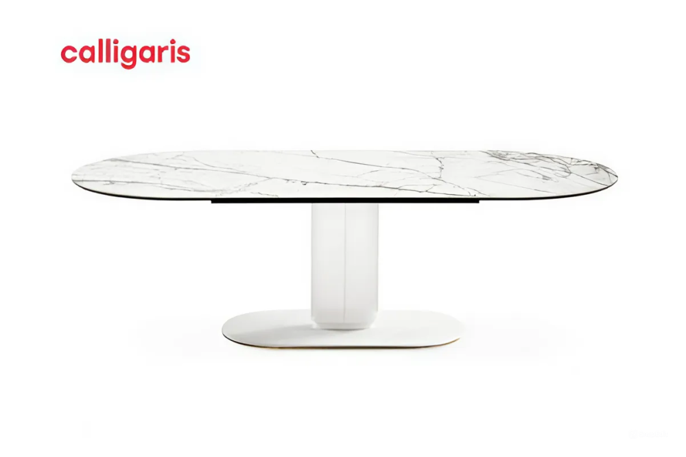 Bàn ăn mở rộng Cameo Ceramic Trắng 2m4