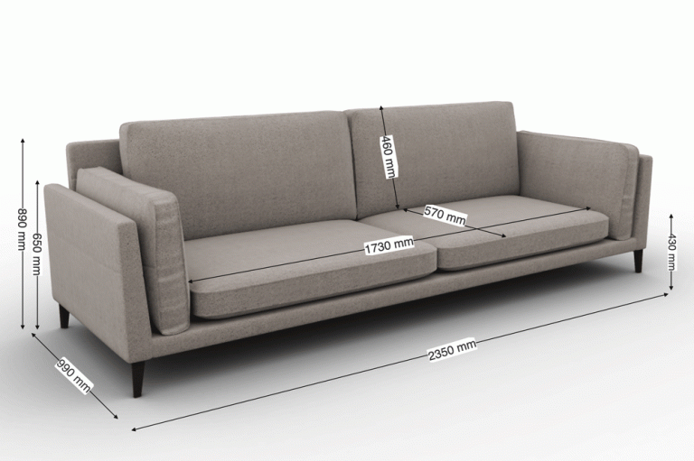 Sofa Queens 3 chỗ hiện đại da Hazelnut Nội thất Nhà Xinh