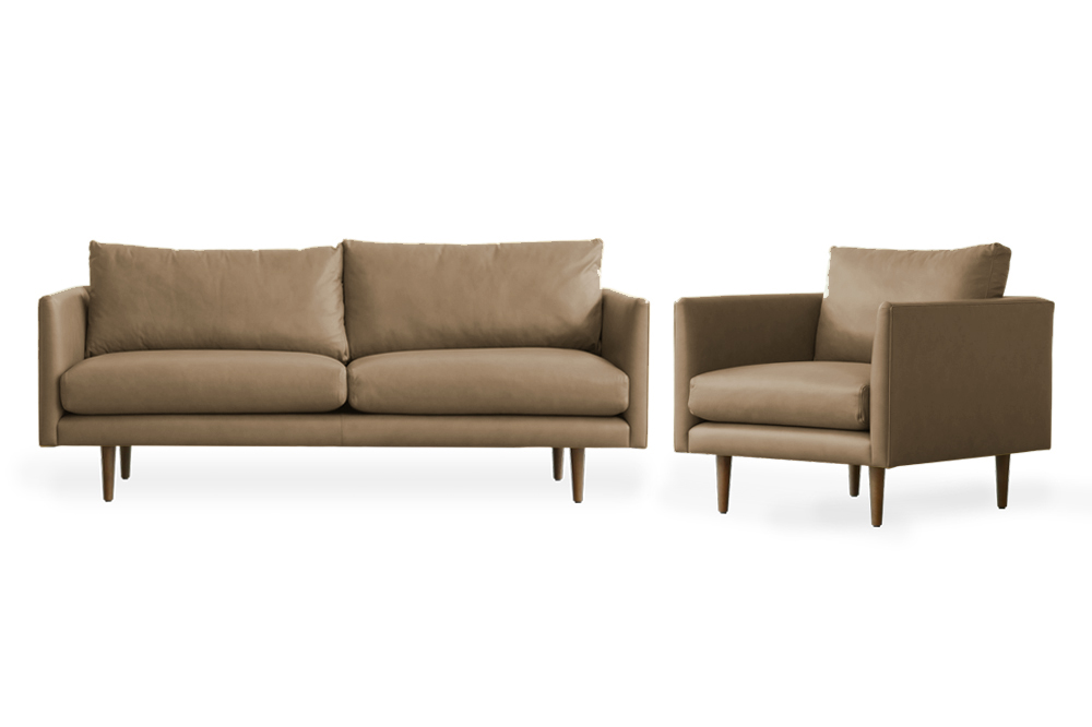 Sofa Pop 2.5 chỗ và 1 armchair hiện đại da mushlz - Nội thất Nhà Xinh