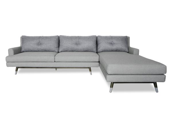 Pio modern sofa left corner Atlanta fabric