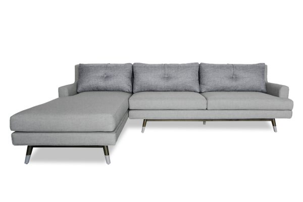 Pio modern sofa right corner Atlanta fabric