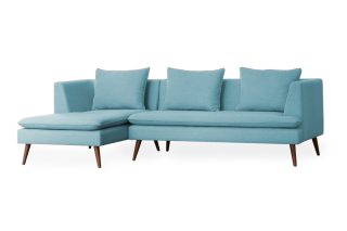 Poppy right corner Sofa blue fabric