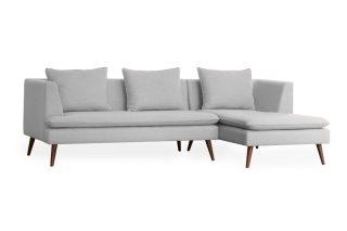 Sofa Poppy left corner grey fabric