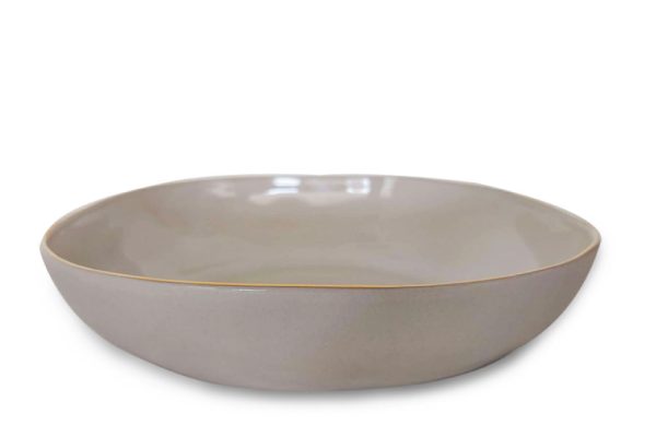 Tô tròn trắng viền nhũ vàng QV51990