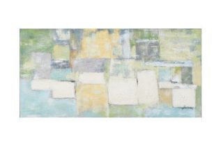 Tranh ABST Blue Ivory