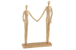 Couple Hand In Hand Poly Gold