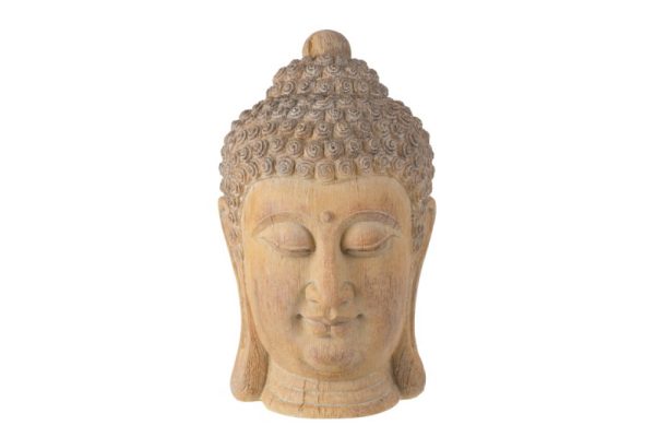 Buddha Head Poly Beige/Gold L