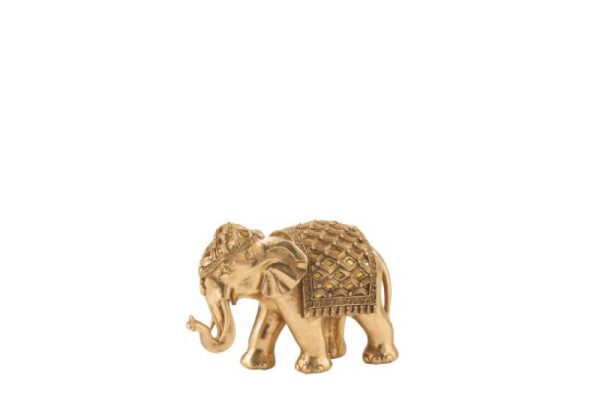 Elephant Mirror Poly Gold Small