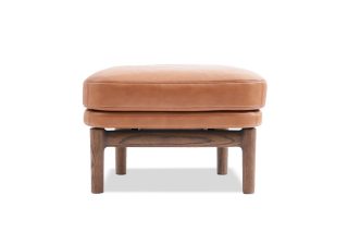 Đôn Bridge gỗ sồi bọc da bò Semi-Aniline