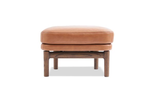 Đôn Bridge gỗ sồi bọc da bò Semi-Aniline