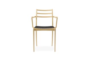 Elegance armrest dining chair - light wood