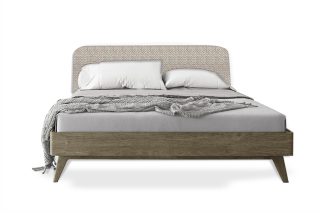 Giường Miami khung gỗ bọc vải thanh lịch nhã nhặn