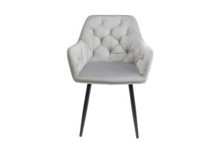 Armchair Kira màu xám trắng sang trọng