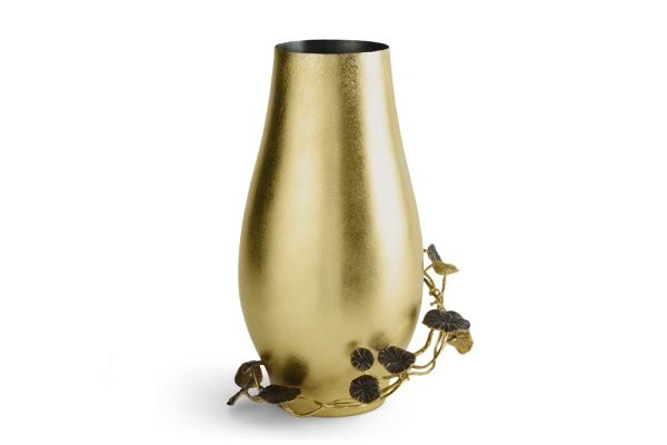 Monet's garden golden sunset vase