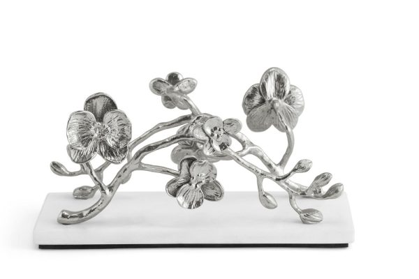 White Orchid napkin holder