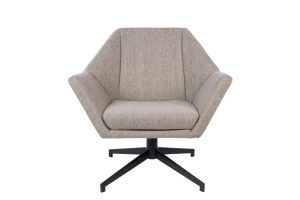 Armchair xoay Uncle kèm đôn màu xám trằng nhẹ nhàng sang trọng