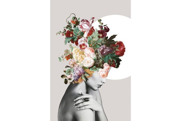 Tranh Kính Flower Art Lady 2