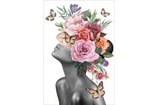 Tranh Kính Flower Art Lady 3