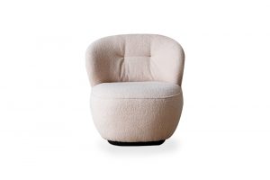 Armchair Moon vải màu tráng nhẹ nhàng nhỏ gọn hiện đại