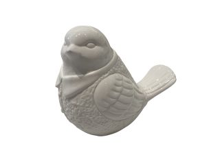 Con chim gốm màu trắng