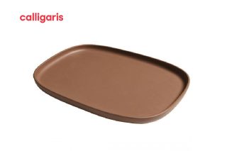 Khay gốm Ninfea màu brick red