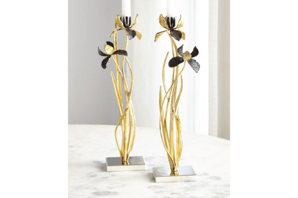 Bộ 2 chân nến Black Iris 111209